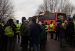 Salford Big Orange Bus Anti-Fracking Blockade 